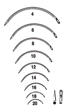 Cincinnati Surgical Cincinnati Surgical Suture Needle 3/8 Circle Taper Point Needle Regular Surgeon's Type Size 6 Needle - 08822T-6