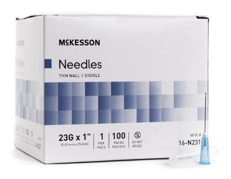 McKesson McKesson Hypodermic Needle Without Safety 23 Gauge 1 Inch - 16-N231