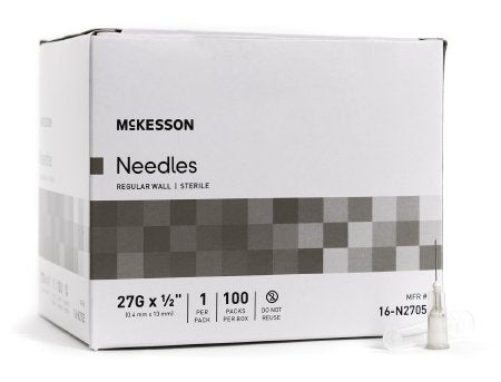 McKesson McKesson Hypodermic Needle Without Safety 27 Gauge 1/2 Inch - 16-N2705