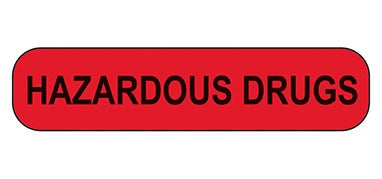 Health Care Logistics Indeed Pre-Printed Label Warning Label Hazardous Drugs Red 7/8 X 3-1/2 Inch - 17520