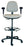 Pedigo Products Ergo Series Anesthesia Task Chair Adjustable Backrest, Contoured Pneumatic Height Adjustment Easy Rolling 2 Inch Dual Wheel Casters Glacier - T-583-GLC