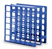 Market Lab - Blood Tube Rack 36 Place 16 mm Tube Size Blue 2-1/2 X 5 X 5 Inch - 5016