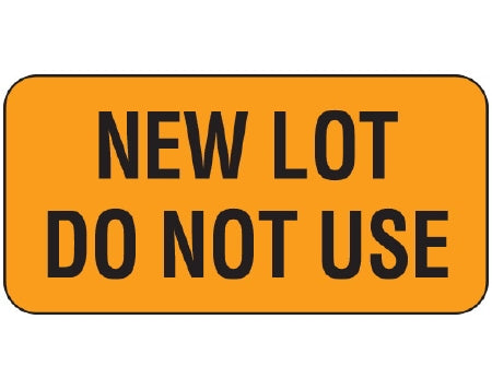 Shamrock Scientific Shamrock Pre-Printed Label Advisory Label NEW LOT / DO NOT USE Fluorescent Orange 3/4 X 1-1/2 Inch - UPCR-3036