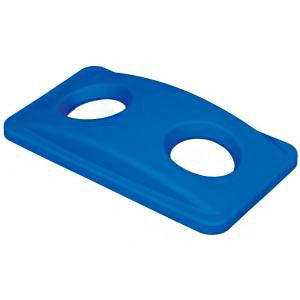 Saalfeld Redistribution Slim Jim Recycle Bin Lid 2.8 X 11.3 X 20.4 Inch, Blue, Plastic, Rectangular, Canopy, Snap-On - FG269288BLUE
