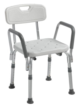 drive - Bath Bench Padded Arm Aluminum Frame With Backrest 16 Inch Seat Width - 12445KD-1