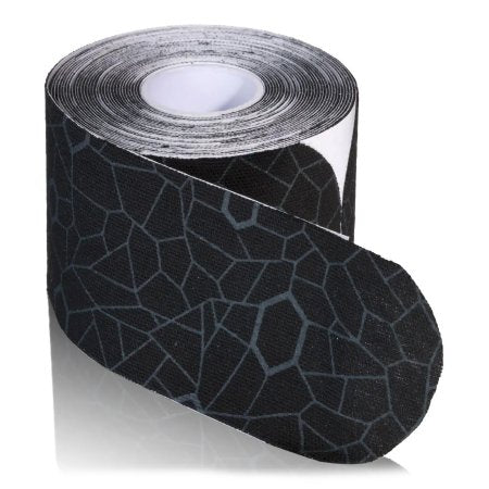 Theraband - Kinesiology Tape Pre-Cut Cotton / Spandex 2 X 10 Inch Black / Gray NonSterile - 12750