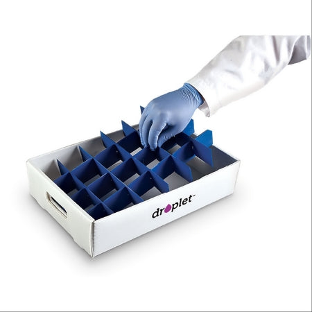 Market Lab - Sample Storage Tray 3.5 X 10.24 X 16 Inch, 24 Full Specimen Containers, -112°F Storage Temperature, 6 lbs. Weight, With/Without Dividers - 21835