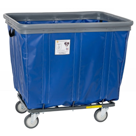 R & B Wire Products - Basket Truck with Bumper 6 Bushel Capacity Tubular Steel / Vinyl 3 Inch Non-Marking Swivel Casters - 406SOBC/BL