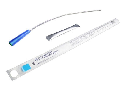 Genairex Peco Hydrophilic Urethral Catheter Straight Tip Hydrophilic Coated PVC 18 Fr. 7.5 Inch - PH218F