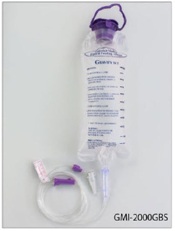 Generica Medical International Generica Gravity Feeding Bag Set with ENFit Connector 1000 mL - GMI2000GBS