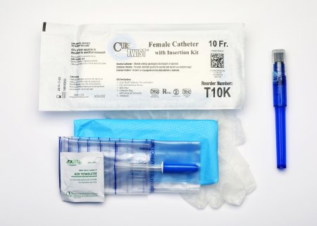 Cure Twist - Intermittent Catheter Kit Female / Straight Tip 10 Fr. Without Balloon - T10K