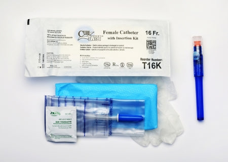 Cure Medical Cure Twist Intermittent Catheter Kit Female / Straight Tip 16 Fr. Without Balloon - T16K