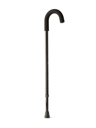 Medline - Round Handle Cane Aluminum 30 to 38 Inch Height Black - TAA86415
