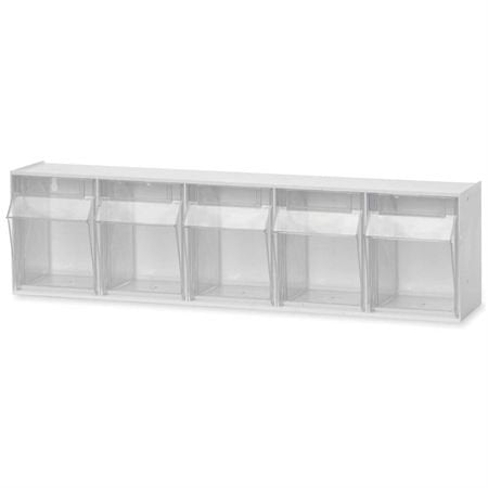 Market Lab - Tilt Front Bin White Polystyrene 5-1/4 X 6-1/2 X 23-1/2 Inch - 6023