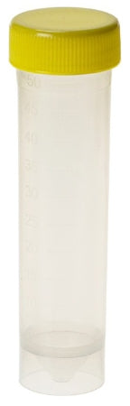 Simport Scientific - Storage and Transport Tube Conical Bottom, Skirted Plain 30 X 115 mm 50 mL Yellow Screw Cap Polypropylene Tube - C571-2