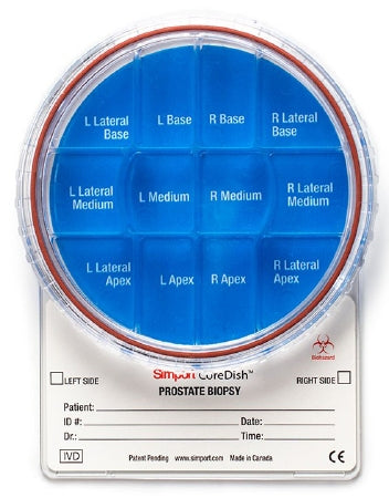 CoreDish - Prostate Biopsy Container 15 X 95 mm Screw Cap Warning Label / Patient Information NonSterile - M970-D12P