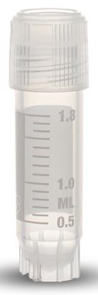 Cryovial - Cryogenic Tube Round Bottom Plain 12.5 X 47 mm 2 mL Without Color Coding Screw Cap Polypropylene Tube - T309-2A