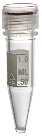 Micrewtube - Microcentrifuge Tube Conical Bottom Plain 13 X 46.3 mm 1.5 mL Without Color Coding Screw Cap Polypropylene Tube - T334-5SPR