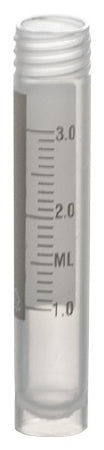 Simport Scientific - Storage and Transport Tube Skirted Bottom Plain 12.5 X 72 mm 3 mL Without Color Coding Without Closure Polypropylene Tube - T501-3ATPR
