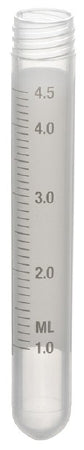 Simport Scientific - Storage and Transport Tube Round Bottom Plain 12.5 X 92 mm 5 mL Without Color Coding Without Closure Polypropylene Tube - T501-5TPR
