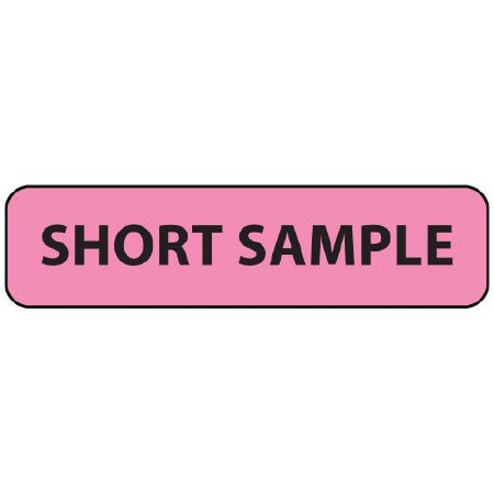 Precision Dynamics MedVision Pre-Printed Label Advisory Label SHORT SAMPLE Fluorescent Pink 5/16 X 1-1/4 Inch - V01FP7994