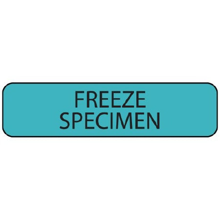 MedVision - Pre-Printed Label Laboratory Use Blue Paper FREEZE SPECIMEN Black Temperature Control 5/16 X 1-1/4 Inch - MV01SB0949