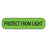 Precision Dynamics MedVision Pre-Printed Label Communication Fill In PROTECT FROM LIGHT Fluorescent Green 3/8 X 1-7/16 Inch - V02FG8078