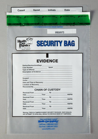 Health Care Logistics Health Care Logistics Patient Belongings Bag 9 X 12 Inch Polyethylene Tamper Evident Tape Closure Clear - 11312
