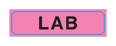 United Ad Label - Pre-Printed Label Advisory Label Flourescent Pink Cardstock MMS Black 5/16 X 1-1/4 Inch - UL361530V