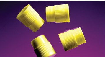 Stockwell Scientific Test Tube / Vial Closure LDPE Hollow Bottom Plug Cap Yellow 16 mm For 16 mm Test Tube and Vial - 8589Y