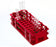 Bel-Art Products No-Wire Test Tube Rack 60 Place 16 mm Tube Size Red - 18746-0001
