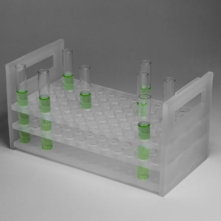 Bel-Art Products Test Tube Rack 72 Place 10 mm - 13 mm Tube Size White 110 X 111 X 213 mm - 18855-0000