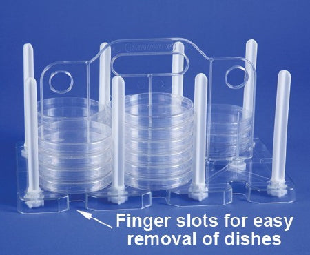 Bel-Art Products TPX Petri Dish Rack 8 X 9-1/4 X 13-1/2 Inch, Autoclavable, 54 # of Dishes - 18985-0100