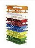 VWR International Nalgene Unwire Test Tube Rack 72 Place 13 mm Tube Size White 2-1/4 X 4 X 8 Inch - 60914-605