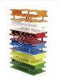 Nalgene Unwire - 3-Tiered Test Tube Rack 72 Place 13 mm Tube Size White 2-1/4 X 4 X 8 Inch - 60914-605