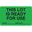 Market Lab - Pre-Printed Label Advisory Label Green Paper THIS LOT IS READY FOR USE / DATE____ INITIALS____ Black Quality Control Label 1-1/2 X 2-1/2 Inch - 8029