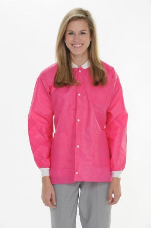 Valumax International ValuMax Extra-Safe Lab Jacket Hot Pink X-Large Long Sleeves Hip Length - 3630HPXL