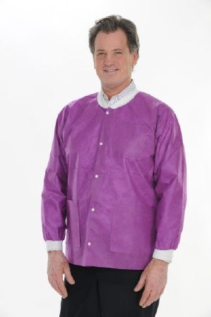 Valumax International ValuMax Extra-Safe Lab Jacket Violet Purple Small Long Sleeves Hip Length - 3630VPS