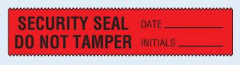 Shamrock Scientific Security Seal Label 1-3/8 X 6-5/8 Inch - EL-11