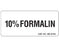 Shamrock - Pre-Printed Label Laboratory Use White Paper 10% FORMALIN Black Caution 1 X 2-1/4 Inch - SB-374H