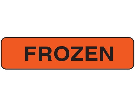 Shamrock Scientific Shamrock Pre-Printed Label Laboratory Use FROZEN Fluorescent Red 5/16 X 1-1/4 Inch - UPCR-1083