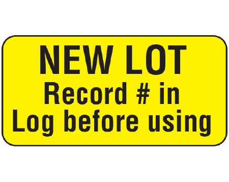 Shamrock Scientific Shamrock Pre-Printed Label Instructional Label NEW LOT / Record # in / Log before using Yellow 3/4 X 1-1/2 Inch - UPCR-3008