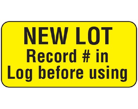 Shamrock - Pre-Printed Label Advisory Label Yellow New Lot 3/4 X 1-1/2 Inch - UPCR-3008