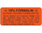 Shamrock - Pre-Printed Label Warning Label Orange 10% FORMALIN Black Biohazard 1 x 2-1/4 Inch - UPCR-6046
