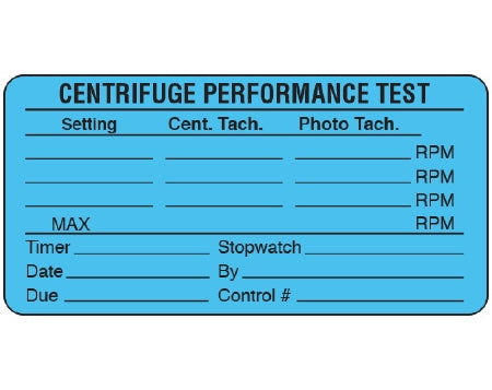 Shamrock Scientific Shamrock Pre-Printed Label Laboratory Use CENTRIFUGE PERFORMANCE TEST / Setting Cent. Tech. Photo Tech. €¦ Blue 1-1/2 X 3 Inch - UPCR-9101