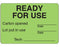 Shamrock - Pre-Printed Label Advisory Label Green Vinyl READY / FOR USE / Carton opened _____ / Date … Black Quality Control Label 1-3/4 X 2-1/2 Inch - UPCR-9201