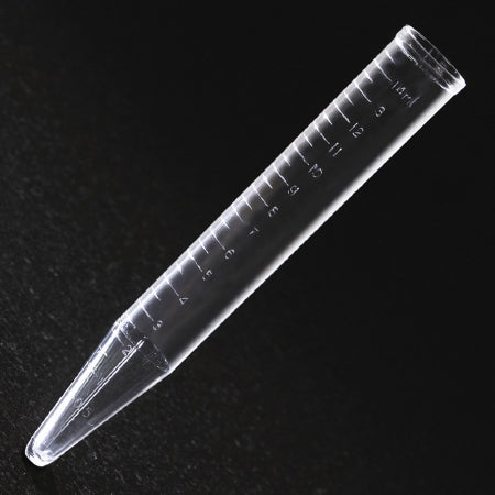 Globe Scientific - Centrifuge Tube Conical Bottom Plain 16.6 X 120 mm 15 mL Without Color Coding Plug Seal Cap Polystyrene Tube - 6262
