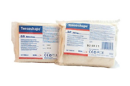 Tensoshape - Elastic Tubular Support Bandage 12-1/2 Inch X 14 Foot Below Knee Standard Compression Pull On Tan Small Size B/C NonSterile - 7589