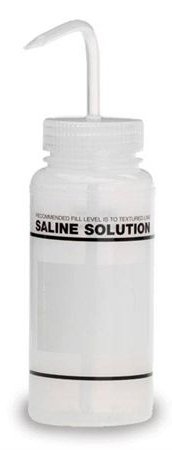 Market Lab - Safety Wash Bottle Saline Label LDPE 500 mL (16 oz.) - 0617