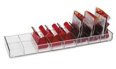 Market Lab Inc MarketLab Blood Unit Boot Rack 1.5 X 5.3 X 20.3 Inch Clear Acrylic 8 Boot Stands - 1652
